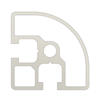 10-4545RC-0-2000MM MODULAR SOLUTIONS EXTRUDED PROFILE<br>45MM X 45MM ROUND CORNER, CUT TO THE LENGTH OF 2000 MM